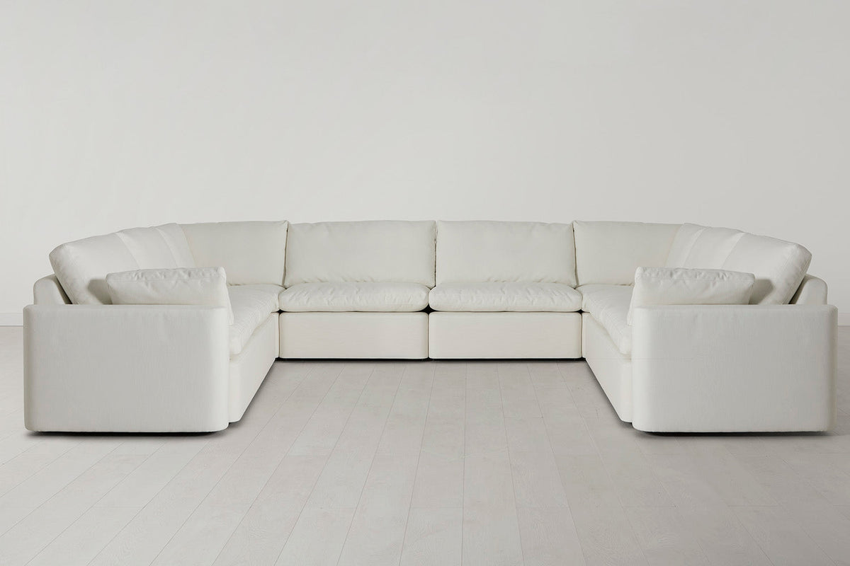 Model 13 U-Form Sofa, Weiß