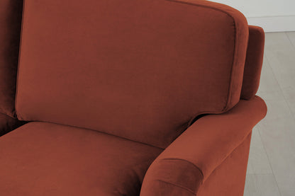 Model 15 Zweisitzer Sofa mit Hocker, Ziegelrot