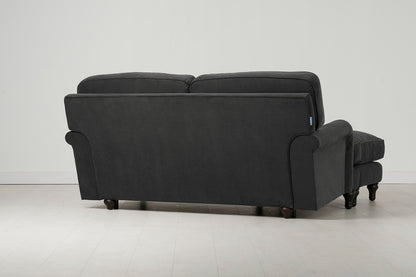Model 15 Zweisitzer Sofa mit Hocker, Dunkelgrau