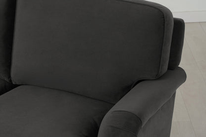 Model 15 Zweisitzer Sofa mit Hocker, Dunkelgrau