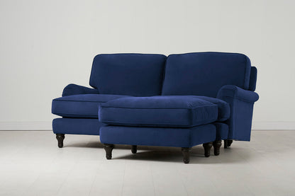 Model 15 2 Seater Sofa with Ottoman, Indigo