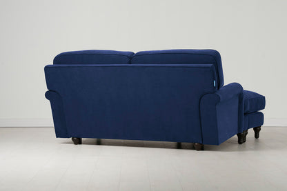 Model 15 2 Seater Sofa with Ottoman, Indigo