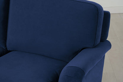 Model 15 2 Seater Sofa with Ottoman, Indigo