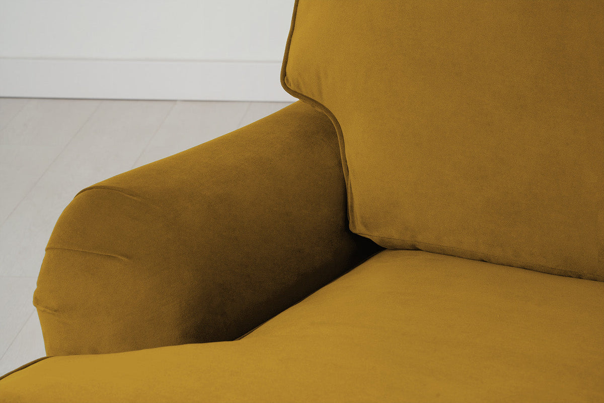 Model 15 Zweisitzer Sofa mit Hocker, Senfgelb
