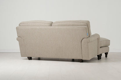 Model 15 Zweisitzer Sofa mit Hocker, Steingrau