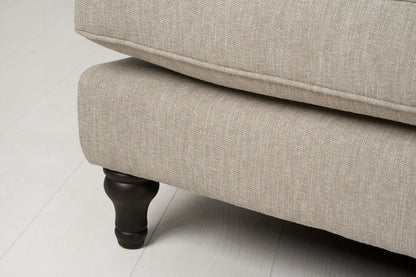 Model 15 Zweisitzer Sofa mit Hocker, Steingrau