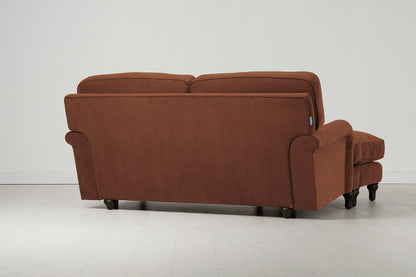 Model 15 Zweisitzer Sofa mit Hocker, Umbrabraun