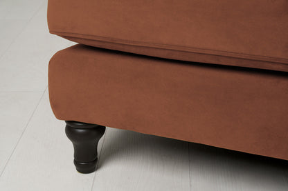 Model 15 Zweisitzer Sofa mit Hocker, Umbrabraun