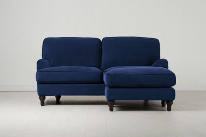Model 15 2 Seater Sofa with Ottoman, Indigo