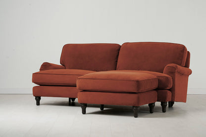 Model 15 3 Seater Sofa with Ottoman, Brick