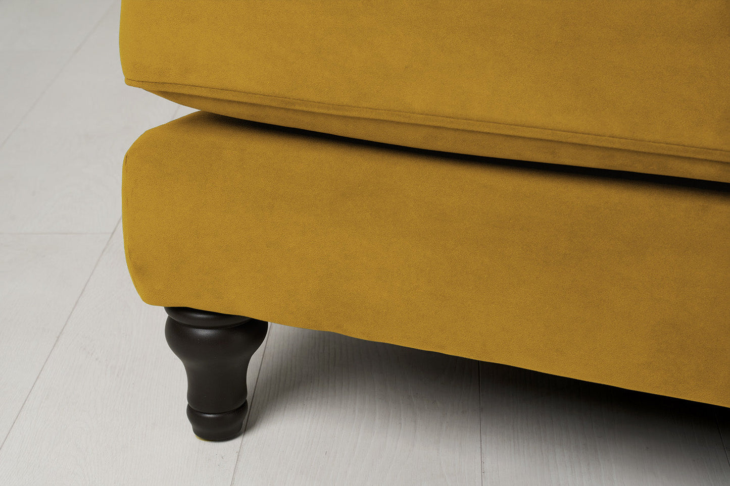 Model 15 3 Seater Sofa with Ottoman, Mustard
