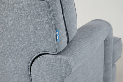 Dreisitzer-Sofa Model 15, Meerglasblau