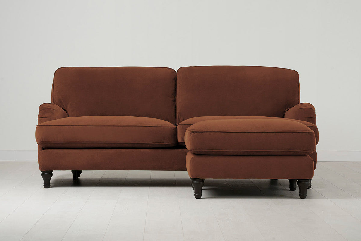 3-Seater Sofa in brown velvet