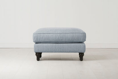 Polsterhocker Model 15, Meerglasblau