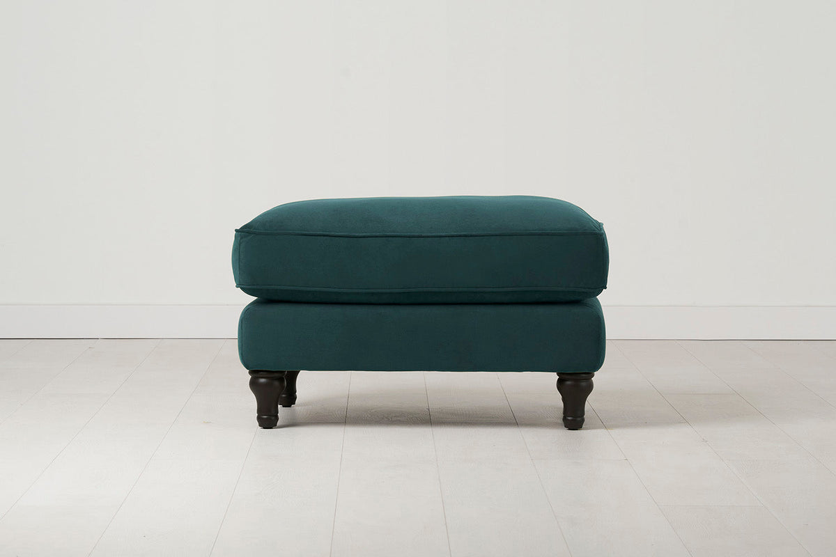 Polsterhocker Model 15, Eisvogelblau