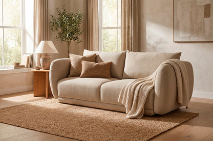  Model 16 Dreisitzer-Sofa, Hellbeige