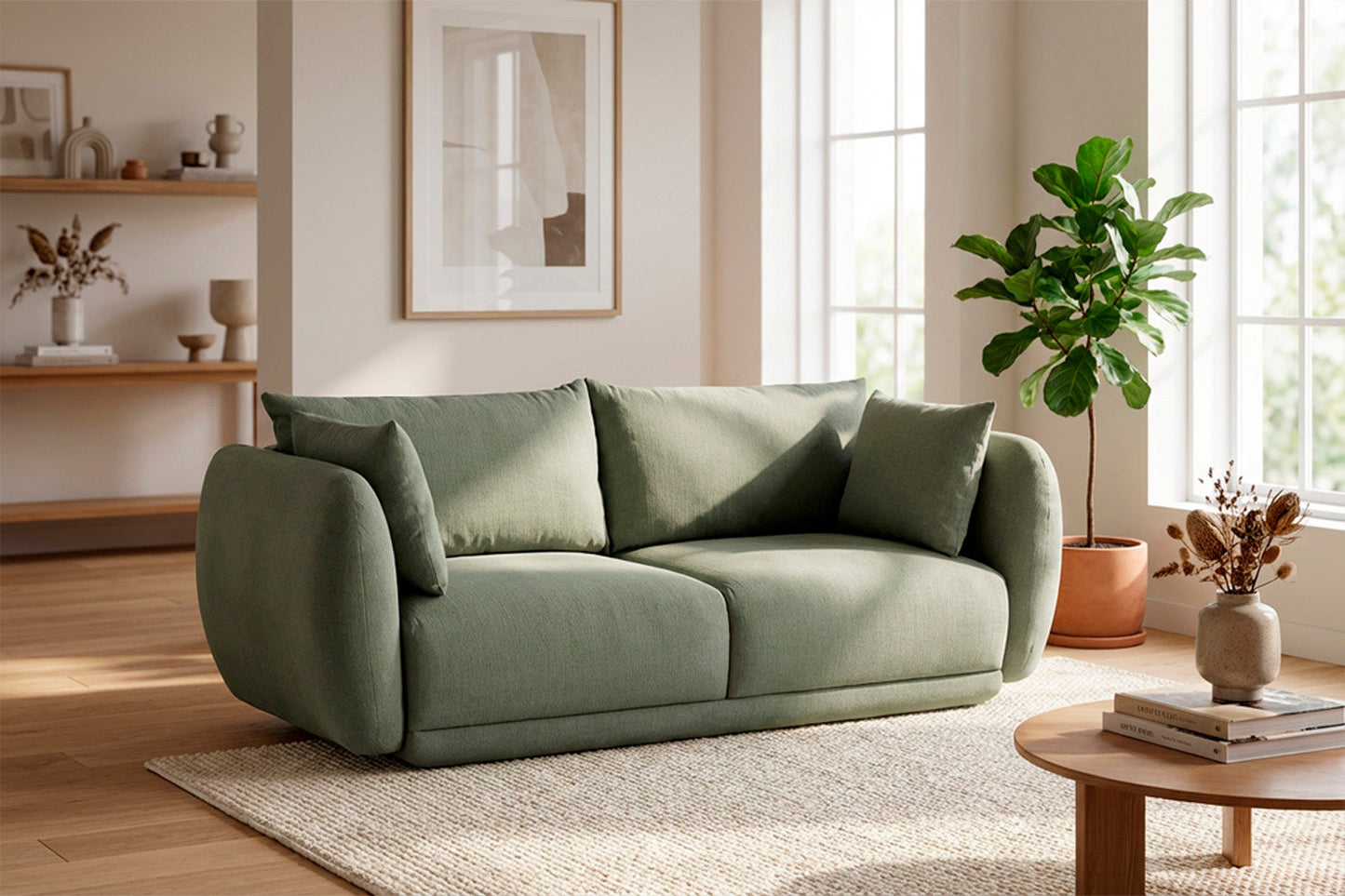  Model 16 Dreisitzer-Sofa, Spruce