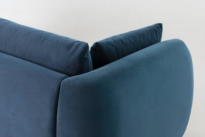  Model 16 Dreisitzer-Sofa, Blaugrün
