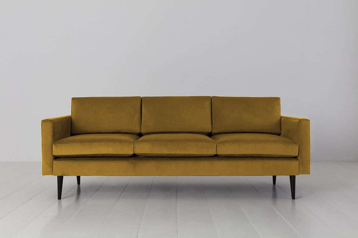 Dreisitzer-Sofa Model 01, Senfgelb