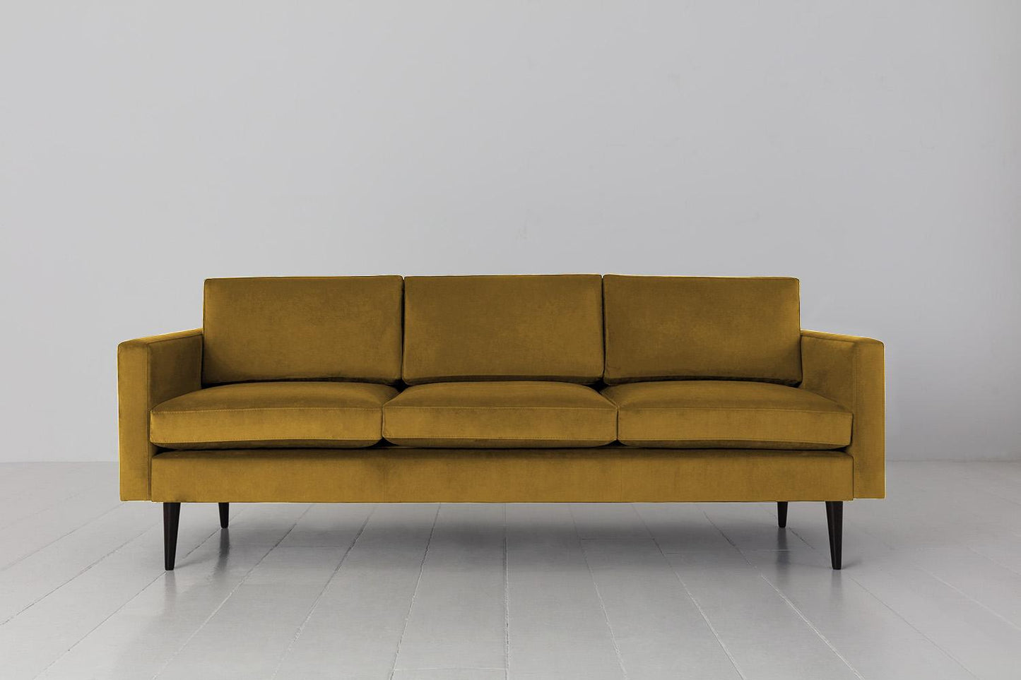 Dreisitzer-Sofa Model 01, Senfgelb