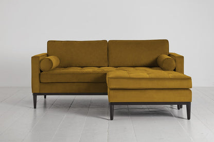 Ottoman in yellow velvet