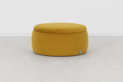 Polsterhocker 01, Senfgelb
