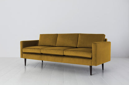 Dreisitzer-Sofa Model 01, Senfgelb