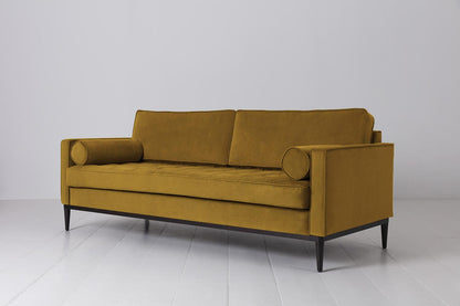 Dreisitzer-Sofa Model 02, Senfgelb