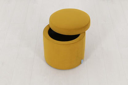 Polsterhocker 03, Senfgelb