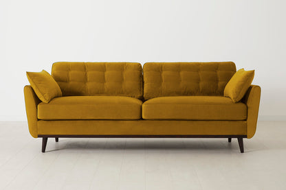 Dreisitzer-Sofa Model 10, Senfgelb