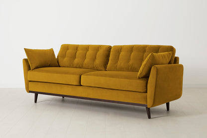 Dreisitzer-Sofa Model 10, Senfgelb