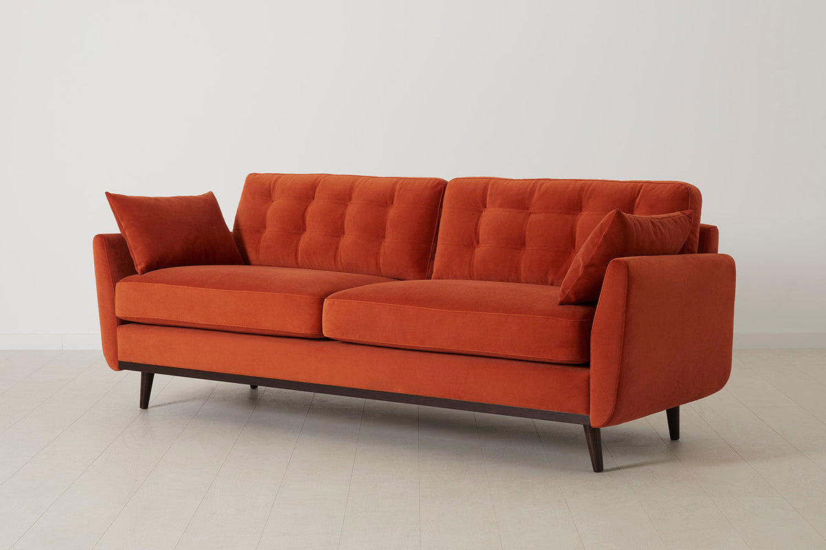 Dreisitzer-Sofa Model 10, Paprikarot