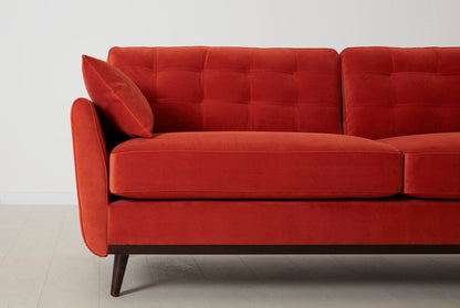 Dreisitzer-Sofa Model 10, Paprikarot