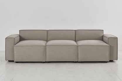 Dreisitzer-Sofa Model 03, Steingrau