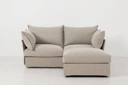 Zweisitzer-Ecksofa Model 06 mit Ecke rechts, Steingrau