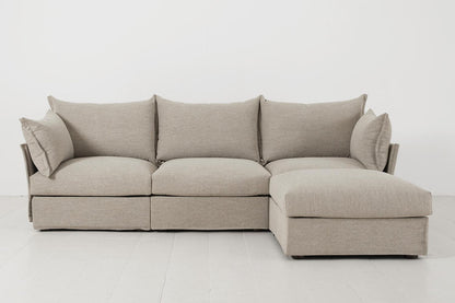 Dreisitzer-Ecksofa Model 06 mit Ecke rechts, Steingrau