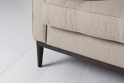 Model 02 Zweisitzer Sofa mit Hocker, Steingrau