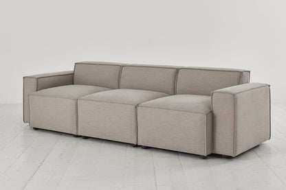 Dreisitzer-Sofa Model 03, Steingrau