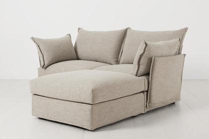 Zweisitzer-Ecksofa Model 06 mit Ecke rechts, Steingrau