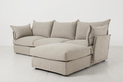 Dreisitzer-Ecksofa Model 06 mit Ecke rechts, Steingrau