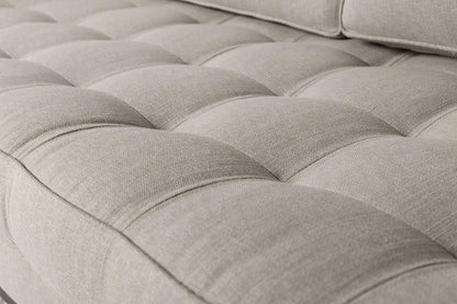 Model 02 Zweisitzer Sofa mit Hocker, Steingrau