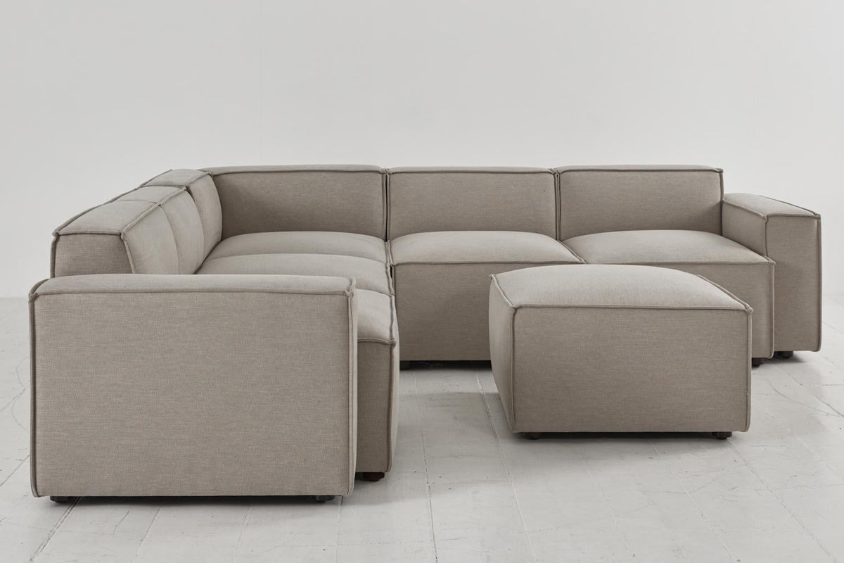 Ecksofa Model 03 mit Polsterhocker