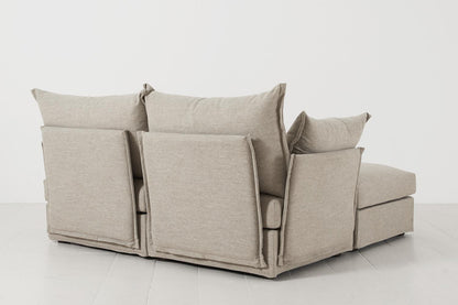 Zweisitzer-Ecksofa Model 06 mit Ecke rechts, Steingrau
