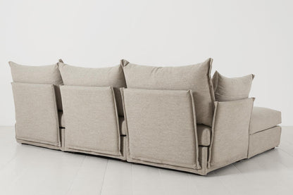 Dreisitzer-Ecksofa Model 06 mit Ecke rechts, Steingrau