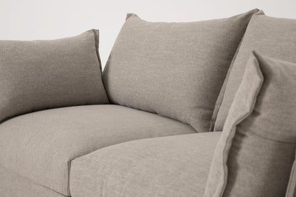 Zweisitzer-Ecksofa Model 06 mit Ecke rechts, Steingrau