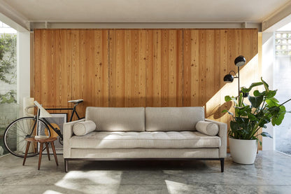 Dreisitzer-Sofa Model 02, Steingrau