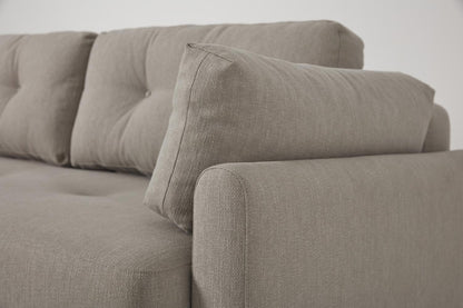 Model 04 Dreisitzer-Schlafsofa, Steingrau