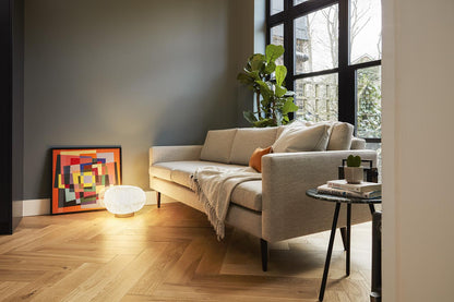 Dreisitzer-Sofa Model 01, Steingrau
