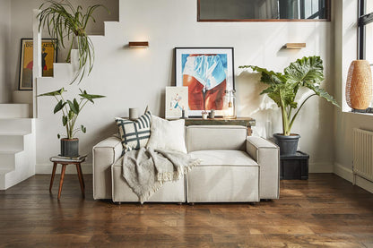 Zweisitzer-Sofa Model 03, Steingrau