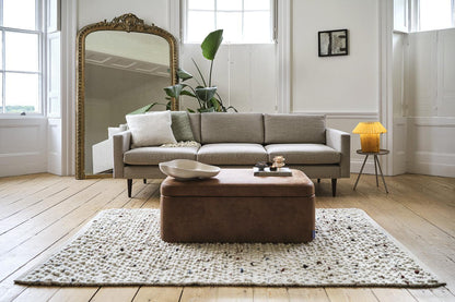 Dreisitzer-Sofa Model 01, Steingrau